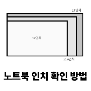 노트북 인치 확인 방법
